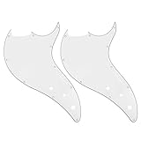 2 pcs Custom Electric Guitar Pickguard Line 6 Variax 600 replacement,3ply White