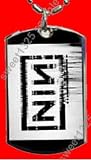 NIN- Nine Inch Nail- Dog tag Necklace-FREE CHAIN-ENGRAVED