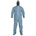 Dupont TM122SBU2X002500 Coverall with Standard Fit Hood and Elastic Wrists, 2X, Blue (Pack of 25)