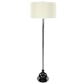 Steel Floor Lamp with Wooden Ball Base - 60"