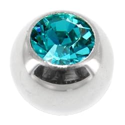 5mm Blue Zircon Swarovski Crystal Replacement Ball