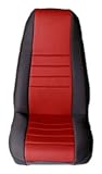Rugged Ridge 13212.53 Black/Red Custom Neoprene Front Seat Cover - Pair
