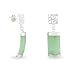 Genuine Sterling Silver And Jade Dangle Earrings