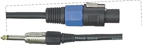 Audio Dynamics C-12 Professional Speaker Cable For Power Amplifiers And Speakers - Male Speakon To 1/4" Male Connectors - Heavy Duty 16 Gauge - 50 Ft.