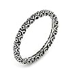 Plain Silver Decorated Band Ring