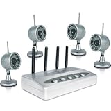 Wireless Security Camera System 2010 Latest Technology BUILD-IN DVR Infrared Surveillance (4) Quad View Quad Display 2.4ghz Night Vision Real Time Color