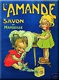 PLAQUE 40X30cm PUB SAVONS DE MARSEILLE L'AMANDE