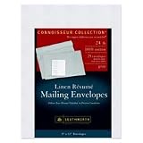Southworth Company Products - Linen Resume Envelopes, 24 lb, 9"x12", 25/BX, Blue - Sold as 1 BX - Linen Resume Mailing Envelopes match Southworth's Linen Resume Paper for a professional presentation of your skills and qualifications. Matching catalog-style envelopes allow you to deliver your document unfolded and ready to review. Each acid-free envelope is made of 100 percent cotton, has a linen finish and is compatible with laser and inkjet printers. Envelopes include packs of 25 with labels th
