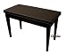 Black Grand Piano Bench Upholstered Top with Storage Compartment - Ebony Duet