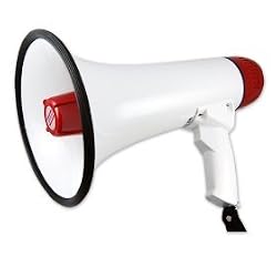 Portable Megaphone with Mic, Siren - Full Size with Big Sound