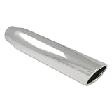 2.5 O.D. Inlet x 4 O.D. Outlet x 18 Long S.S. Truck SUV Exhaust Tip (single wall,... by Vibrant Performance