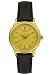 Women's Gold Dial Black Leather