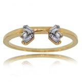 Ladies Yellow Gold Engagement Ring Wrap w/ Diamonds