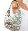 Coach Kristin Op Art Ikat Hobo Convertible Canvas Handbag 16936 Multi