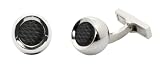 Six Degrees London Fashion Luxury Cufflinks - Pimlico Sphere - Choice of Red or Black Leather