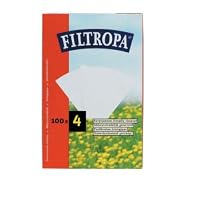 Coffee Filter Papers - Box of 100 Bleached Size Four