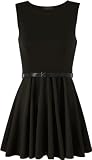 New Ladies Sleeveless Belted Vest Mini Short Dress Womens Dress Sizes 8-14
