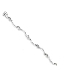 14K White Gold Diamond Bracelet, Best Quality Free Gift Box Satisfaction Guaranteed