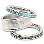 Jacksonville Jaguars Team Logo Crystal Stacked Ring Set Size 8