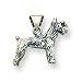 Sterling Silver Antiqued Dog Charm with 20 inch Sterling Silver Chain