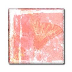 Pink Art Butterfly Flower Photography Nature - 4 Inch Ceramic Tile