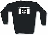 Made In Canada MARIJUANA LEAF Flag Logo Men's Sweat Shirt in 2 colors Small thru 3XL