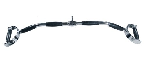 Chrome Pro Style Lat Bar with Rubber Ergo Grips Revolving 34