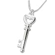 Silver Colored Key Pendant