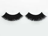 Black False Eyelashes Reusable Natural Human Hair Long Thick Includes Adhesive