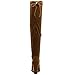 Ollio Women Shoe Drawstring Stretch Faux Suede Zip Up Over the Knee Long Boots