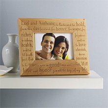 Wedding Gifts - Personalized Wedding Vows Frame