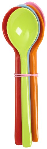Melamine Short Spoons in Ass. Colours - 6 pcs. by Rice Denmark Homewares