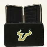 South Florida Embroidered Flat Hinged Hinge Clutch Opera Wallet with Checkbook Holder