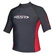 Tilos Long and Short Sleeve Rash Guard in Black / Red for Diving, Surfing, Snorkeling, Water Sports Mens Boys Dive Snorkel Swim Swimming Swimmer Surf Surfer Authorized Dealer Full Warranty