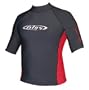 Tilos Long and Short Sleeve Rash Guard in Black / Red for Diving, Surfing, Snorkeling, Water Sports Mens Boys Dive Snorkel Swim Swimming Swimmer Surf Surfer Authorized Dealer Full Warranty
