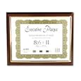 Award Plaque, Insertable, Hold Certificates 8.5"x11", Walnut Finish NUD18851M