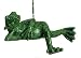 5.5" Princess Garden Green Playful Frog Glitter Christmas Ornament