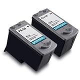 Canon PG-50 & Canon CL-51 Compatible Remanufactured Combo Pack - 1 Black & 1 Color Ink Cartridges