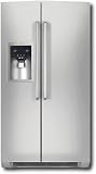 Electrolux EW26SS65GS 25.9 cu. ft. Side-by-Side Refrigerator with 3 Glass Shelves, Gallon Door Storage, Wave-Touch Controls and External Water/Ice Dispenser: Stainless Steel