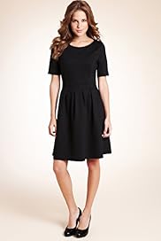 Scoop Neck Pleated Epaulettes Jersey Dress