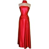 Goddess Strapless Satin Holiday Formal Bridesmaid Gown Prom Dress