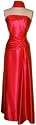 Goddess Strapless Satin Holiday Formal Gown Prom Dress