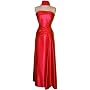 Goddess Strapless Satin Formal Gown Prom Dress
