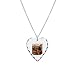Necklace Heart Charm American Country Boots And Fiddle Violin Cowboy