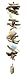 Cohasset Gifts 595 Wind Triple Fish Float Wood Cohasset Bell, Green, Yellow & Blue
