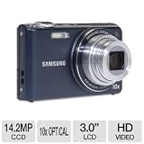 Samsung EC-PL210 Digital Camera with 14 MP and 10x Optical Zoom (Indigo Blue)