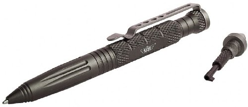 UZI UZI-TACPEN6-GM Aircraft Aluminum Defender Tactical Pen with Glassbreaker and Built-In Handcuff Key, Gun Metal