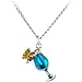 Stainless Steel Blue Tropical Drink Necklace