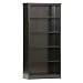 Sandusky Lee BQ10351372-09 Black Steel Powder Coat Snapit Bookcase with Adjustable Shelve, 72" Height x 34-1/2" Width x 13" Depth, 5 Shelves