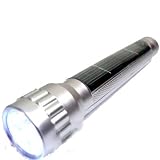 7LEDソーラーハンディライト　シルバー　電池要らず◇懐中電灯◇太陽電池